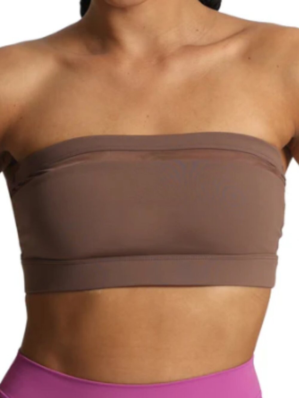 Aoxjox Women's Workout Strapless Bandeau Mesh Bra